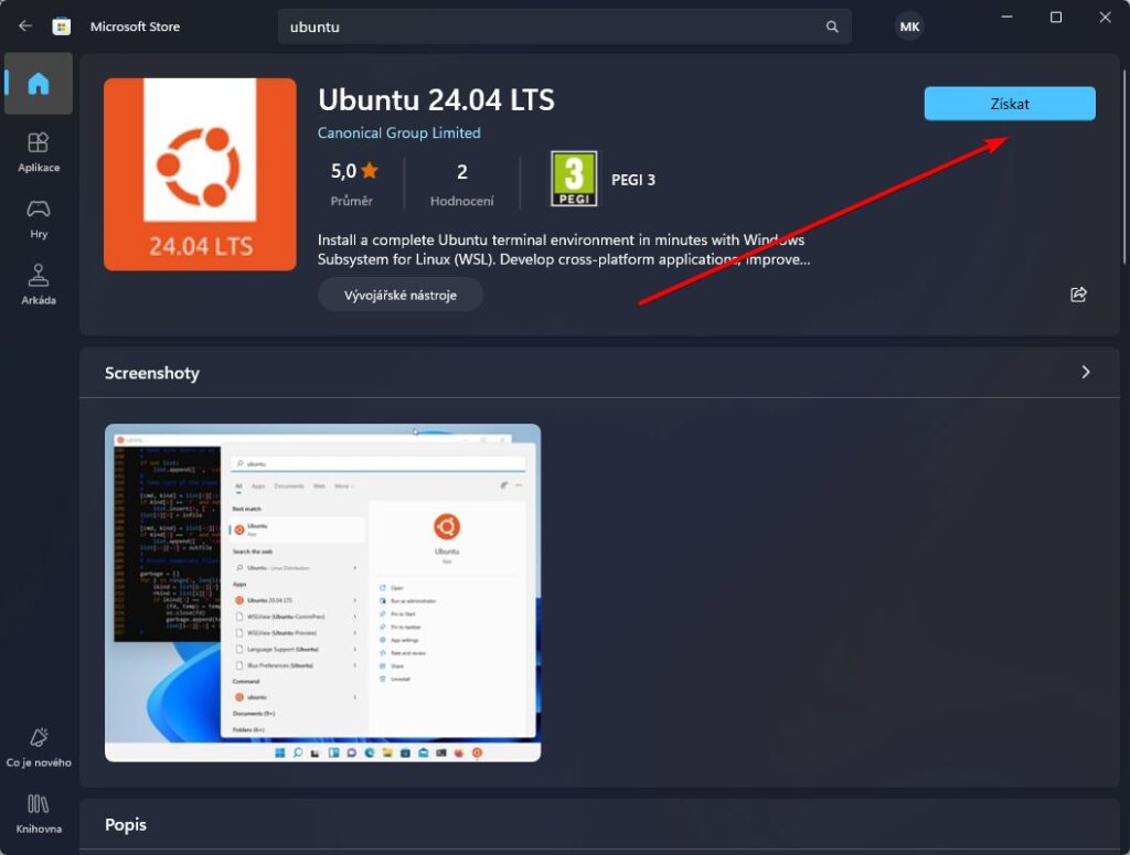 microsoft store ubuntu 2404lts